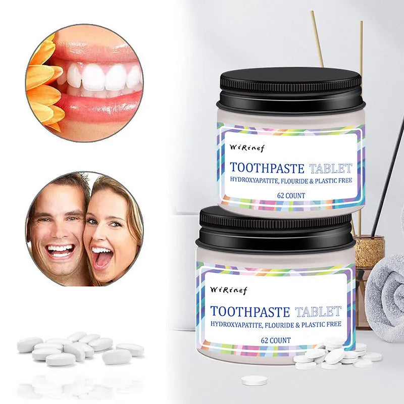 Portable solid toothpaste tablets in TP19 colour, 62 pieces per pack