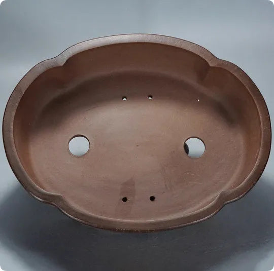 Classical purple clay bonsai flower pot with 50cm diameter for indoor plant display