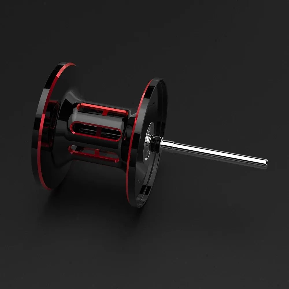 Drip Wheel fishing reel with left or right hand wheel configuration and rocking wheel line management system