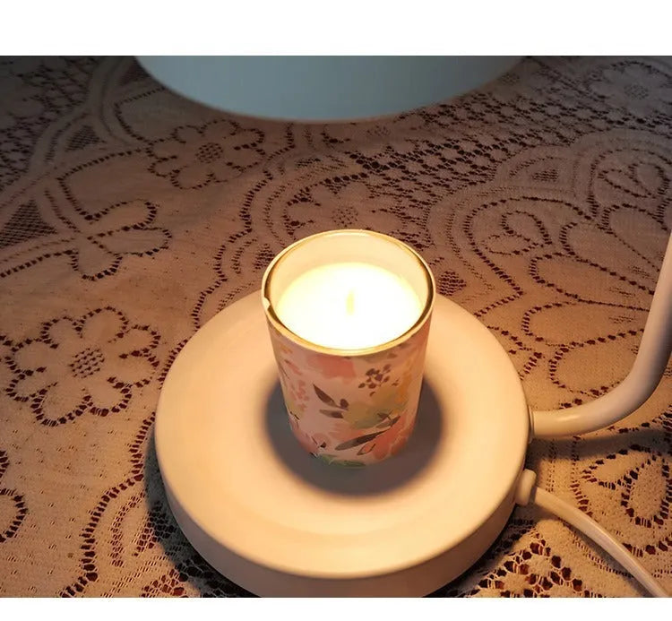 European style aromatherapy wax lamp with dimmer switch in white or yellow colour