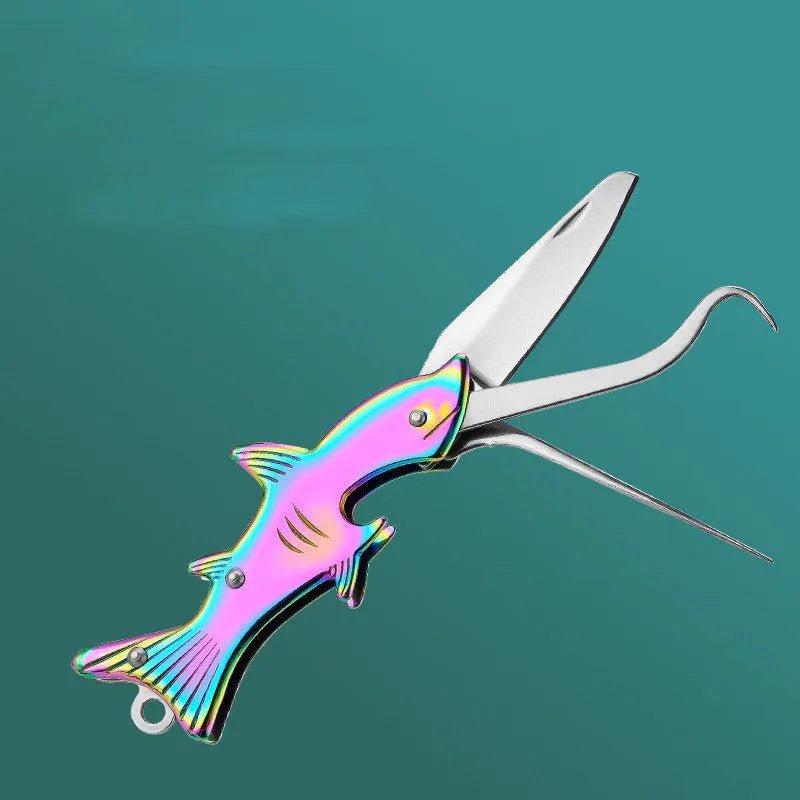 304 stainless steel toothpick knife with non-slip grip in silver finish