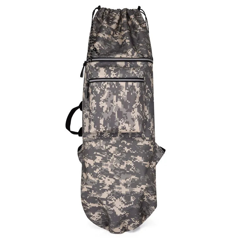 Lightweight waterproof nylon skateboard bag in camouflage colour with large capacity