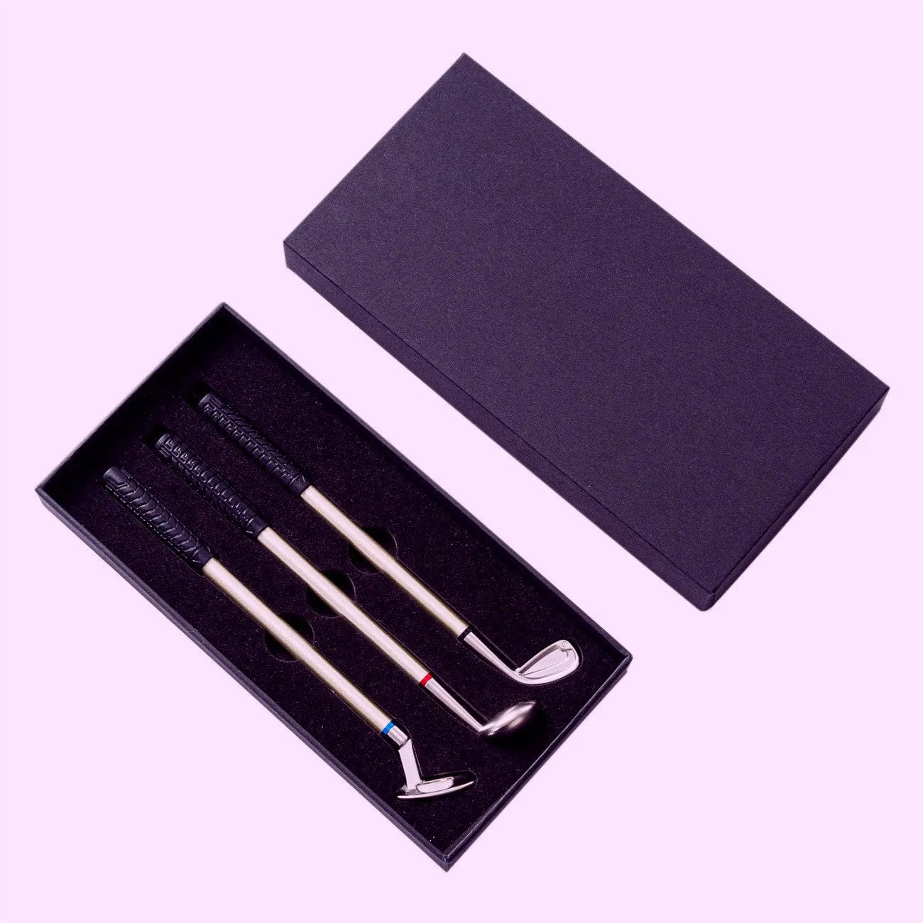 Three metal suit design ballpoint pens with 0.7mm bullet heads