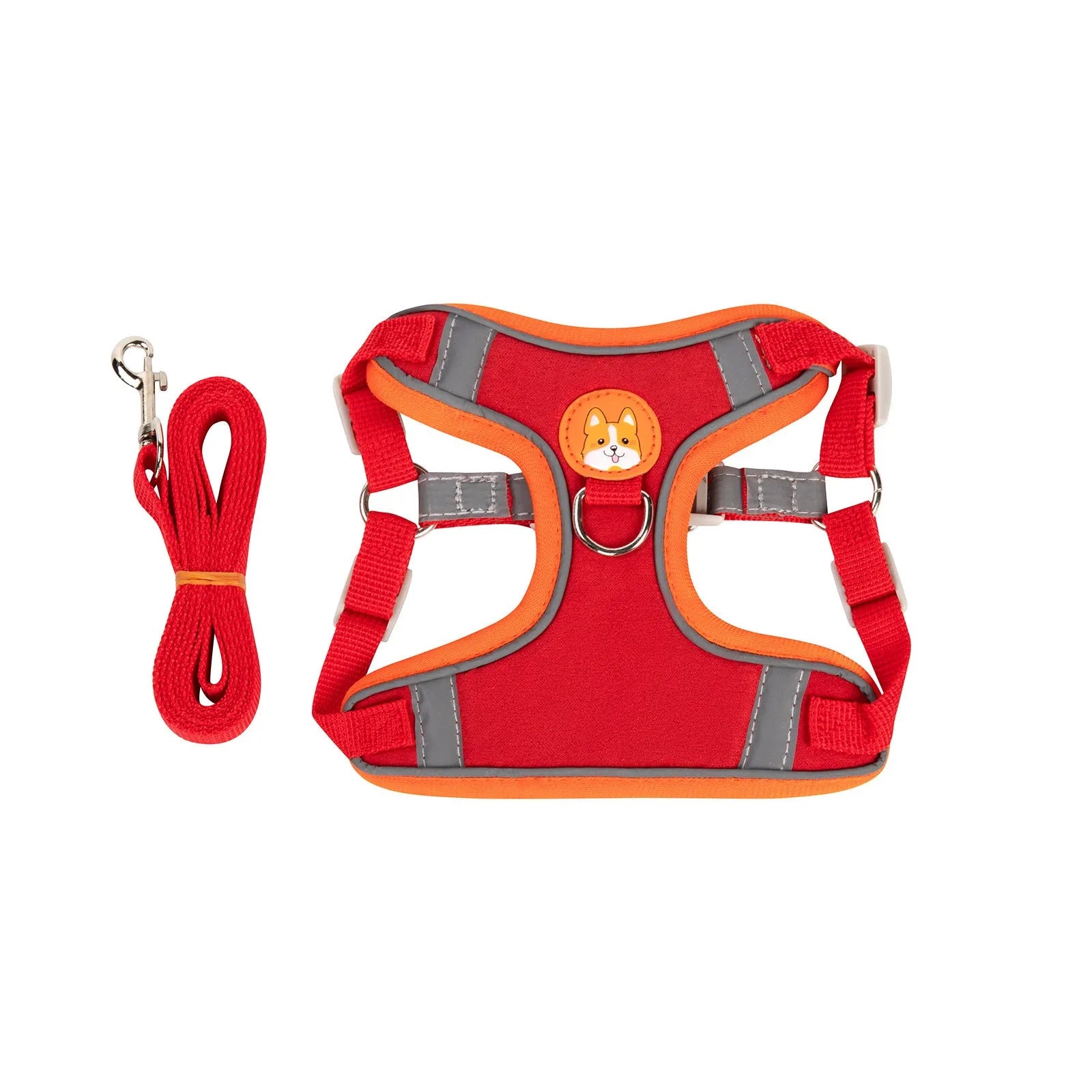 Adjustable dog harness haulage rope package with chest strap in multiple colour options