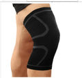 Black double corrugated non-slip stretch knee pad for sports