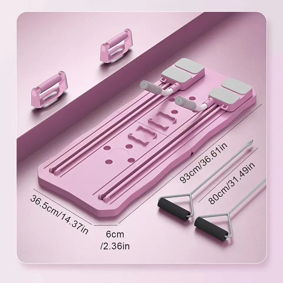 Pink and blue portable ABS fitness board for home core workouts