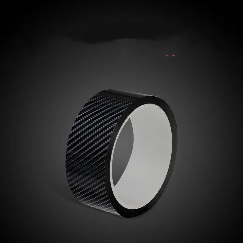 5D car door sill strip carbon fibre anti-stepping protective film in black on car door sill