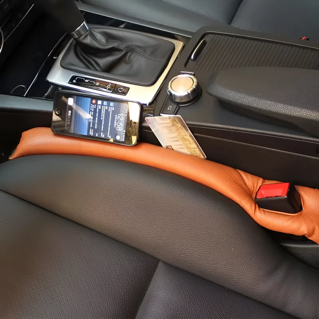 PU leather car seat gap strip in black, beige, brown or grey colours