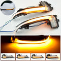 Dynamic LED mirror turn signals for Audi B8 and B8.5 models in black and white options