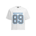 Men's loose fit high street t-shirt in black or white colour with short regular sleeves