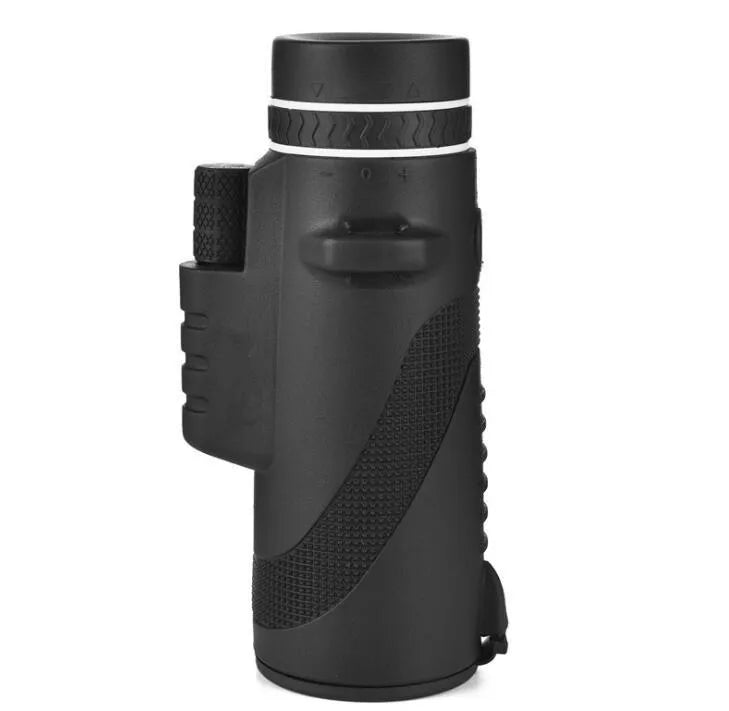 Black HD 40x60 cellphone telescope with smartphone attachment for 40x magnification observation