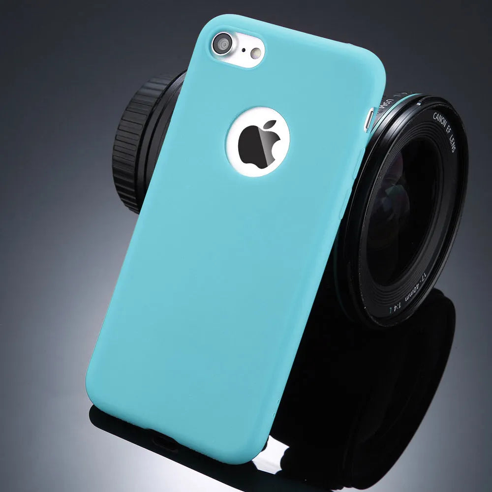 Candy colour soft silicone and TPU phone case for compatible Apple iPhone models