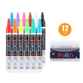 Pack of 6mm fluorescent board markers with a choice of 8 or 12 colours in carded packaging.