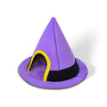 Purple Halloween witch hat shaped cat bed measuring 60x45cm