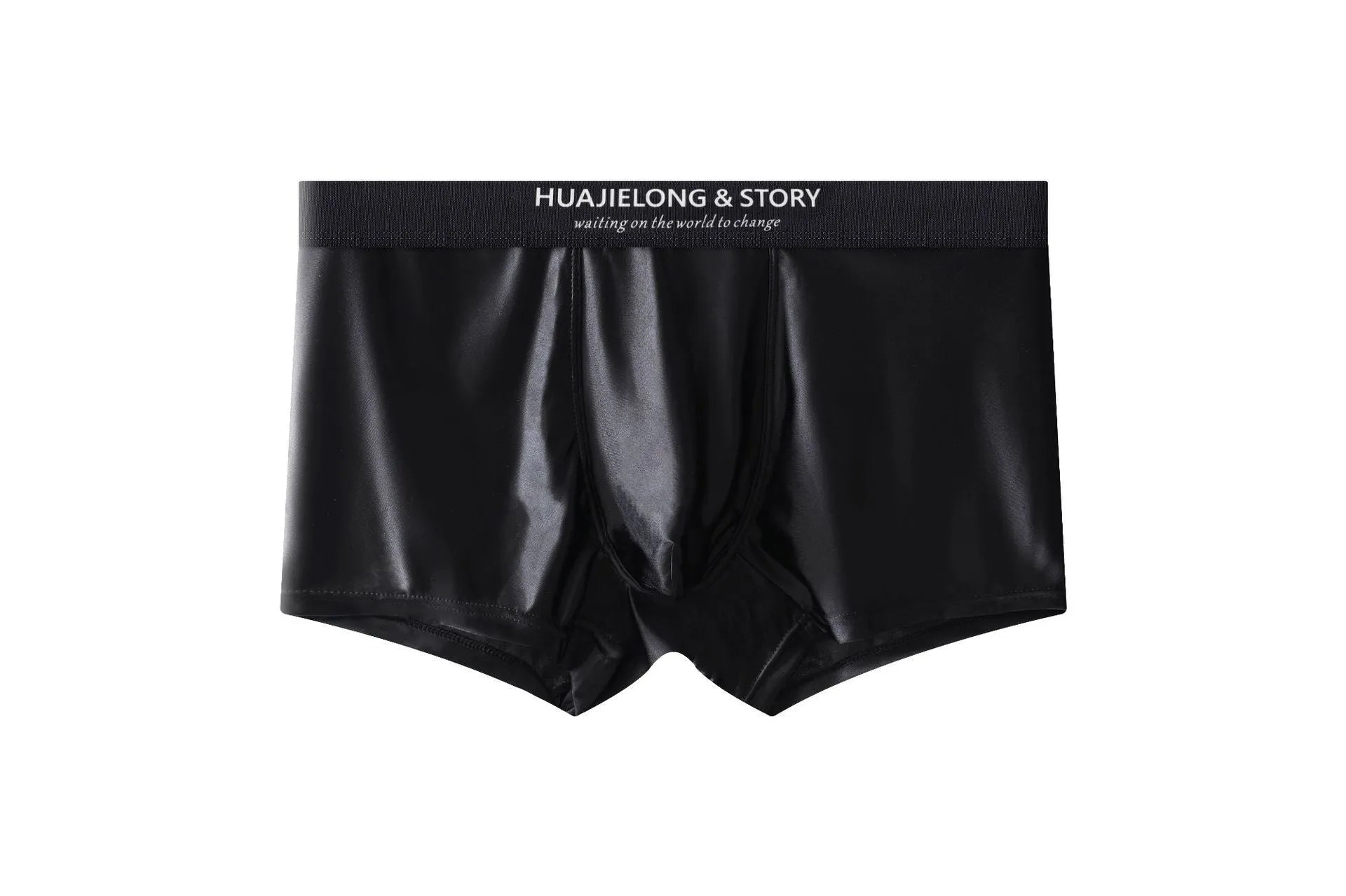 Men's ice silk underwear in knit construction showing solid colour options