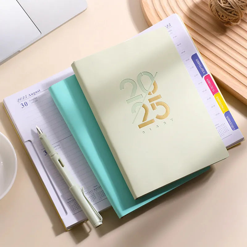 A5 soft faux leather daily planner in multiple colours with 150 sheets of Dorian paper