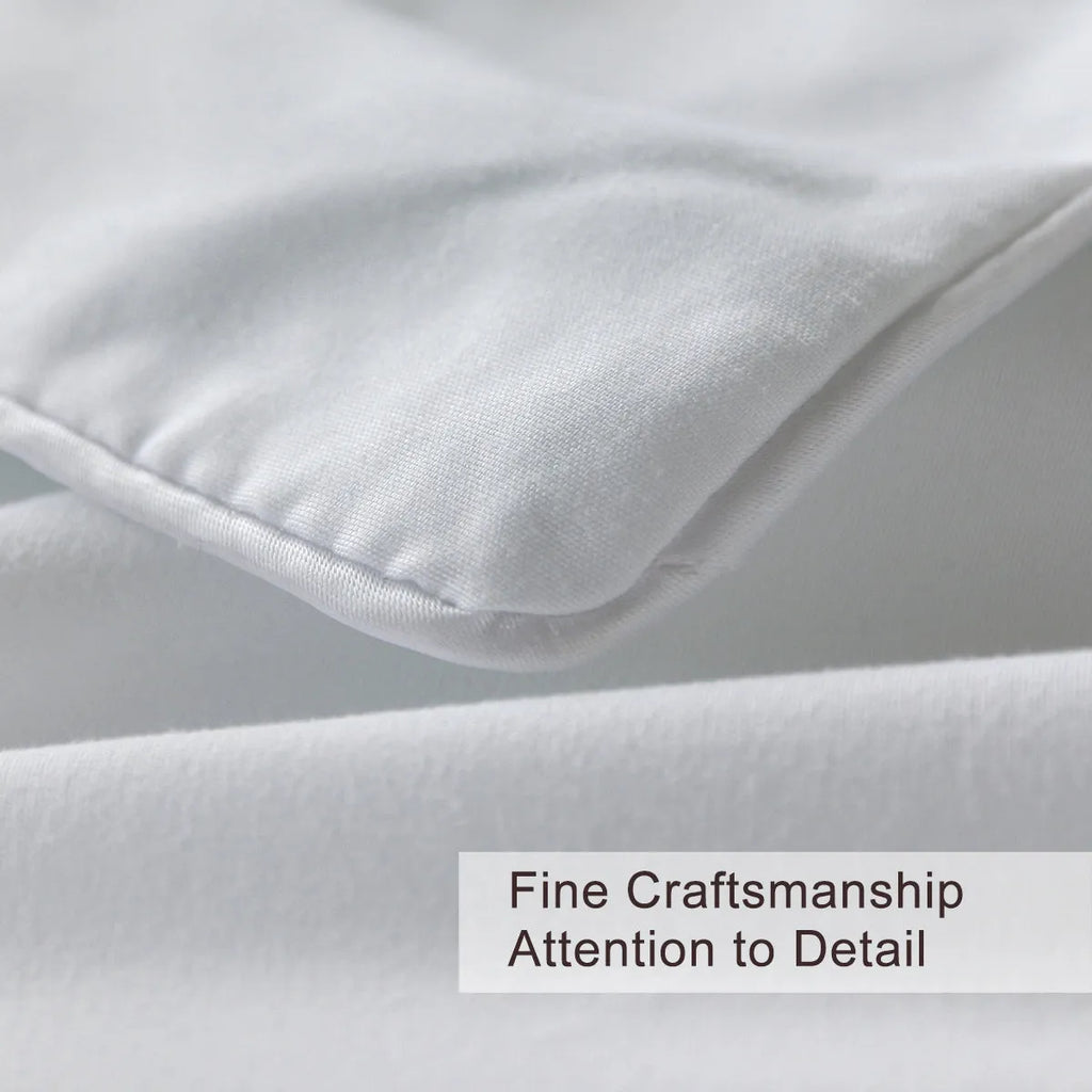 Brown 3D printed wolf pack duvet set with two pillow shams on a bed