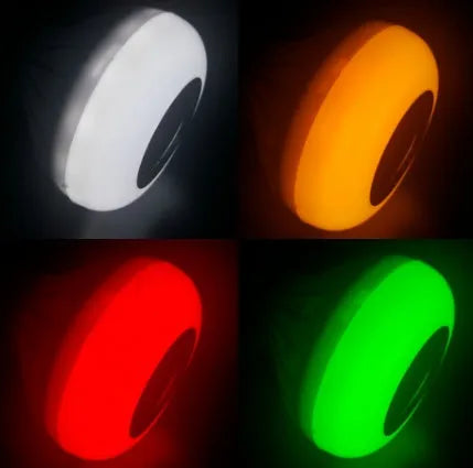 White E27 LED light bulb with Bluetooth speaker and remote control for 16 colour options