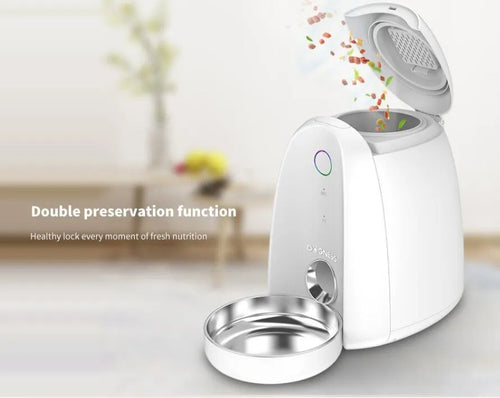 2L automatic WiFi smart pet feeder with stainless steel bowl for small dogs and cats