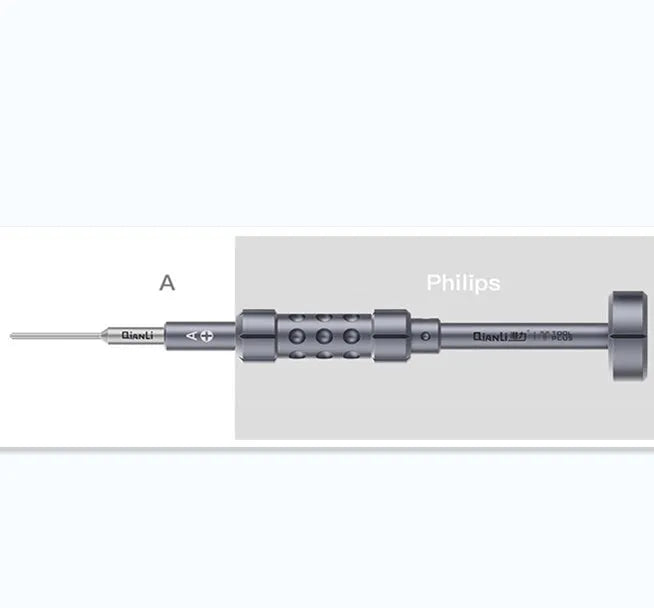 iPhone repair tool with grenade-shaped aluminium handle and T2 cross triangle tail screwdriver