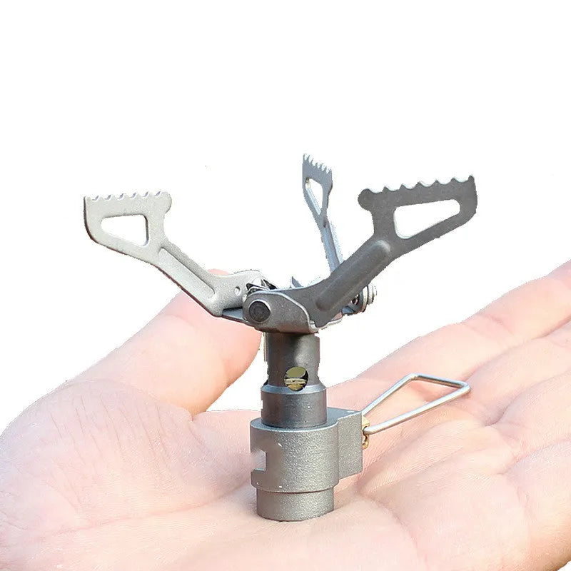 Portable camping gas stove with one-piece propane burner design