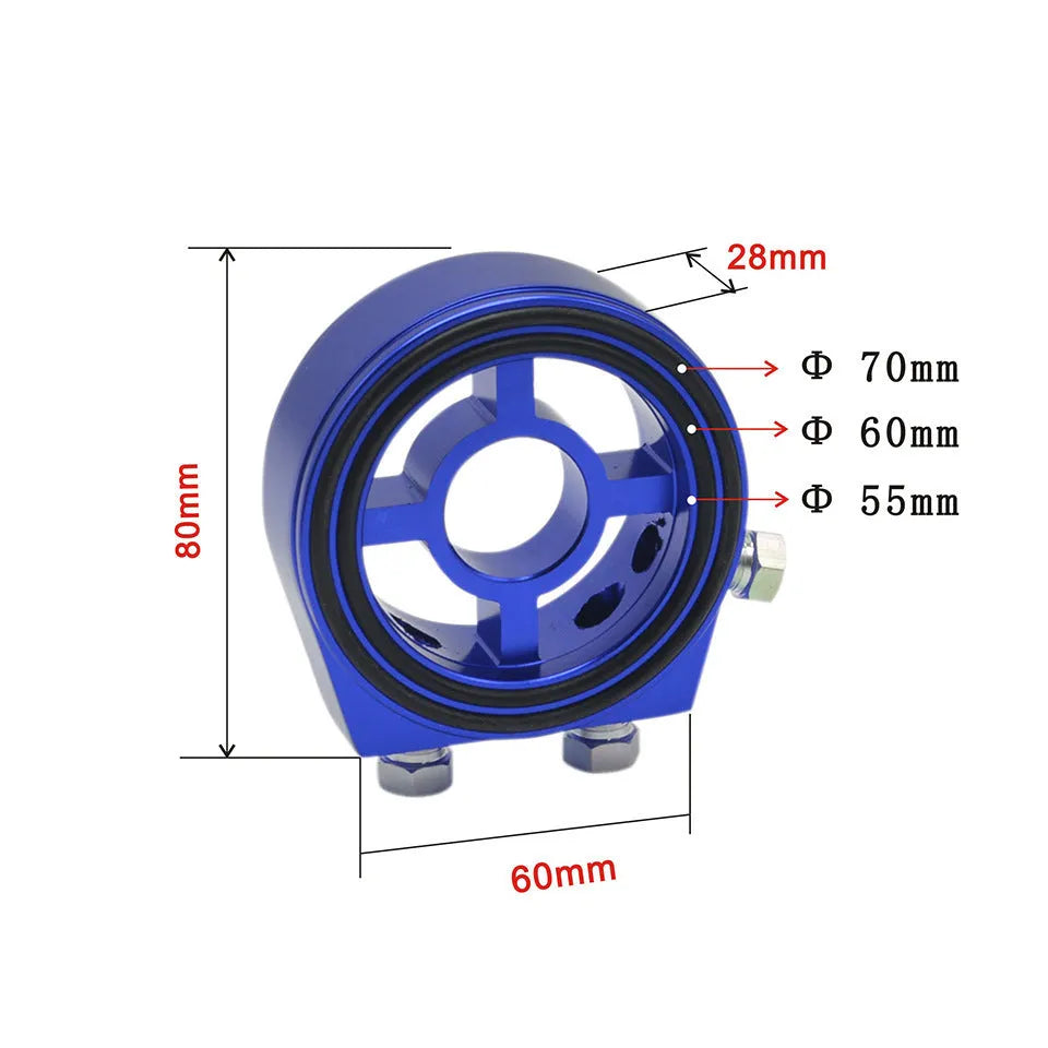 Aluminium oil pressure gauge adapter in multiple colours for universal automotive applications