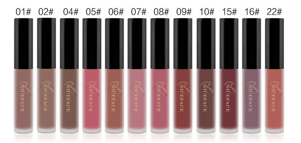 12-colour lip gloss set with 12 different shades in a compact makeup kit