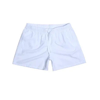 Men's summer beach shorts in multiple colours, polyester fabric with sanded finish, straight leg style