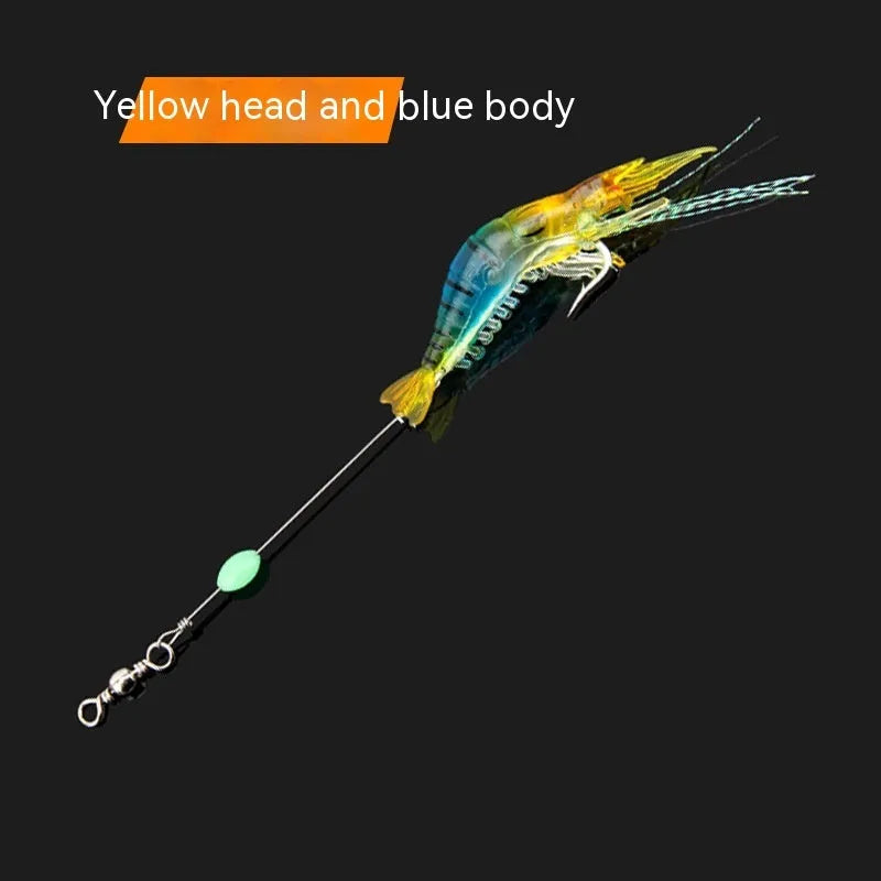 Luer soft fishing lure with 4 cm hook in six colour variations including luminous and transparent options