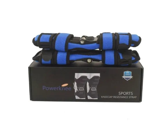 Knee brace with spring mechanism in adjustable design for mountaineering and sports activities