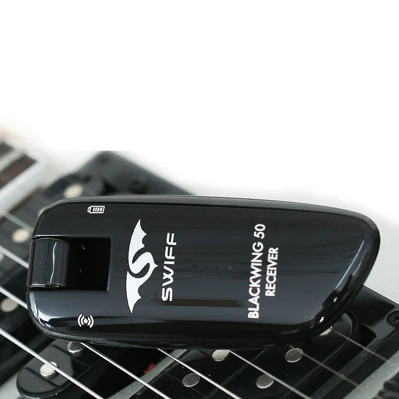 WS-50 wireless transmitter receiver kit for electric guitar with UHF 100-channel system and LCD display