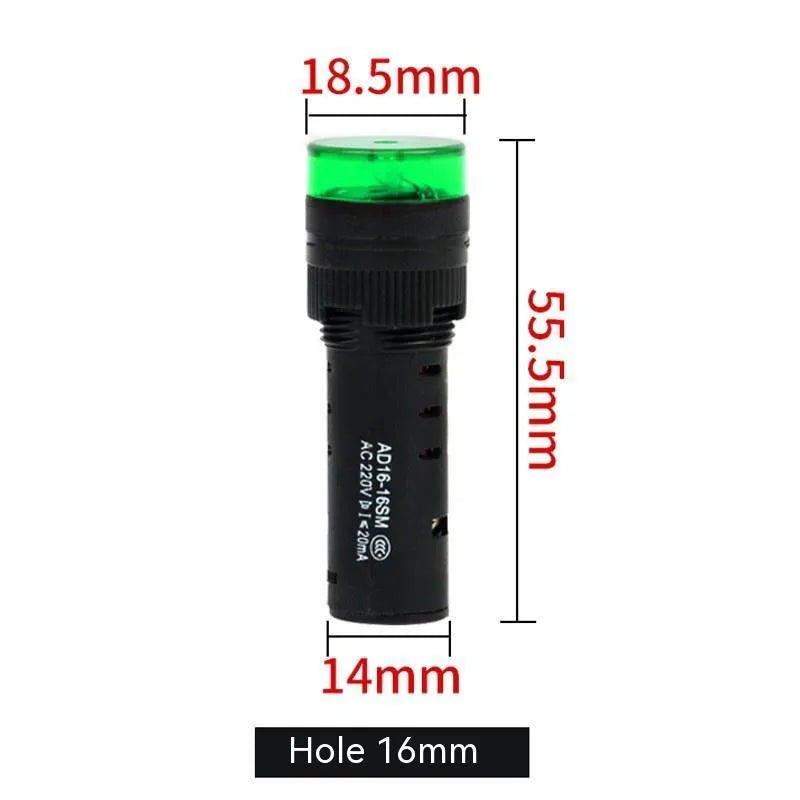 Red, green, and yellow LED flashing sound and light buzzer for 22mm panel mounting