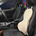 Memory cotton car waist back cushion in black, coffee, grey and off-white colours on car seat