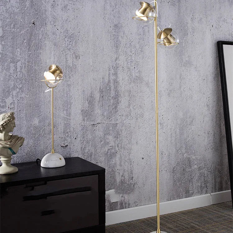 Glass desk lamp with dimmable touch switch and contemporary design for office or home use