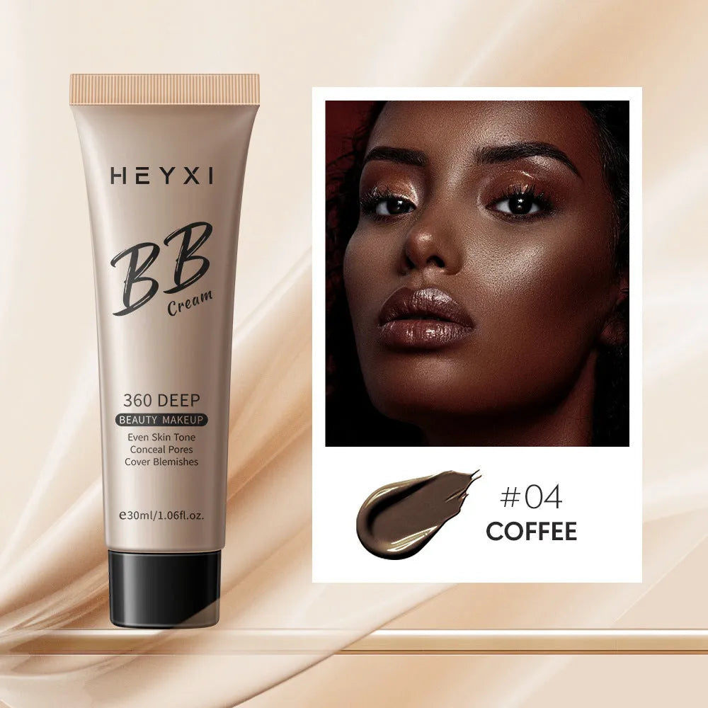 Tube of waterproof, sweat-proof BB cream in one of four colours (01, 02, 03, 04) for universal skin types.