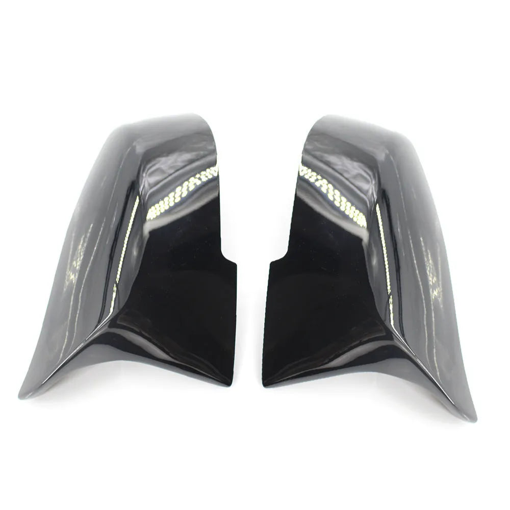 Paint bright black replacement rear-view mirror shell for BMW 3 Series and 4 Series F-model vehicles.