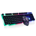 Limei Gtx300 white and black mechanical gaming keyboard and mouse set with backlit keys