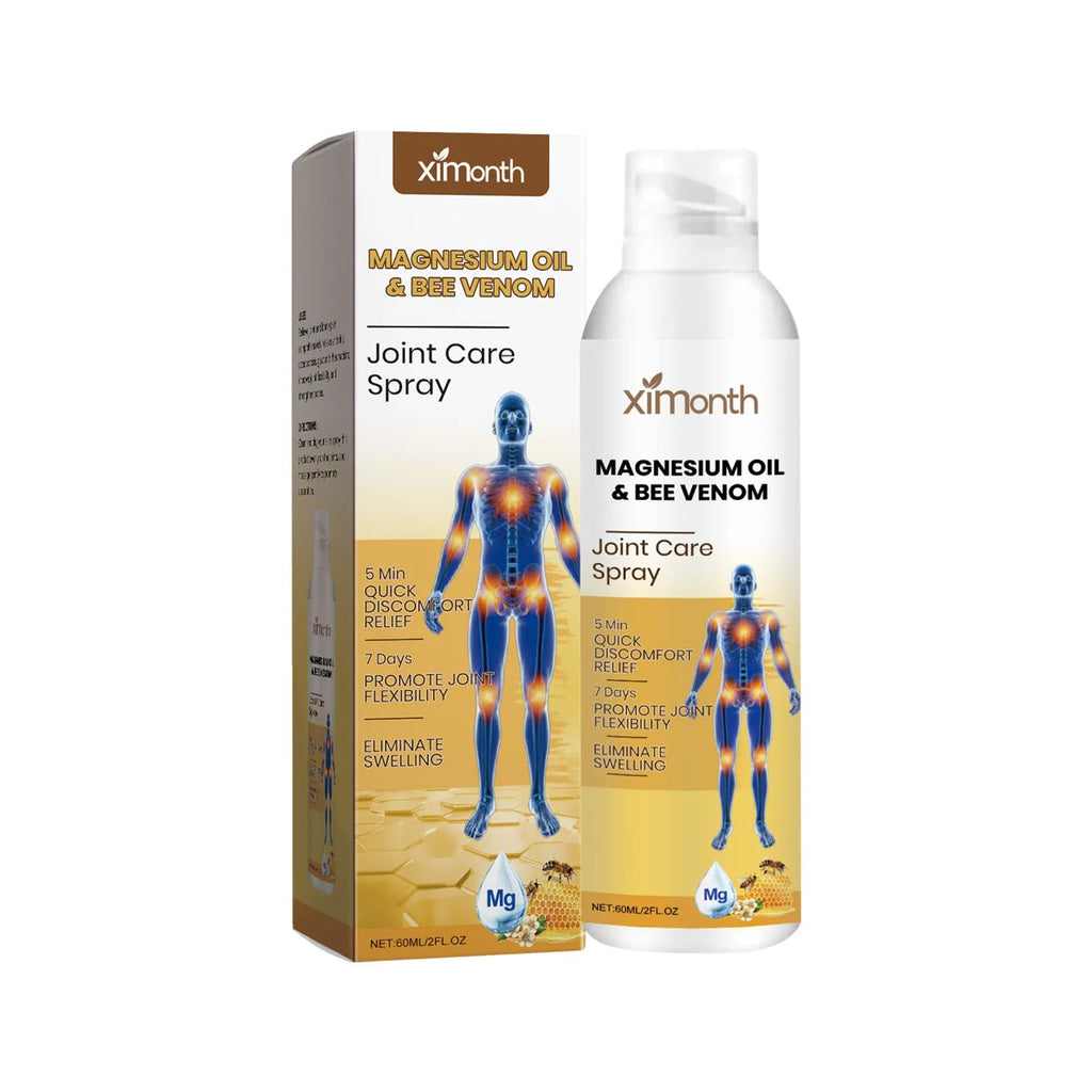 60ml joint care spray bottle with menthol coconut oil and bee venom for topical joint relief