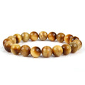 Tigereye crystal bracelet with round natural stone beads in various colours and sizes