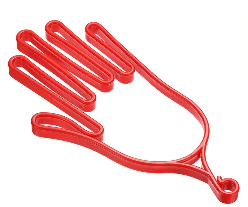 ABS plastic glove display stand for golf and shooting sports in red colour