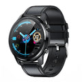 LEMFO LF26 smart bracelet on wrist showing 1.3-inch touchscreen display in silver finish.