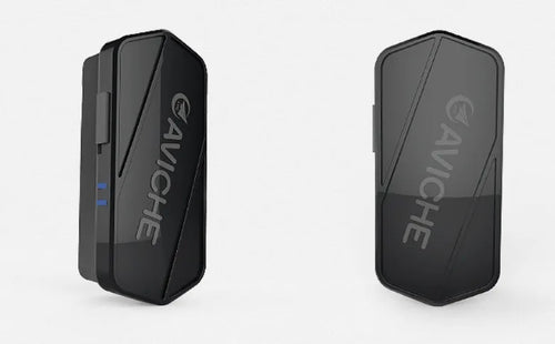 Black plastic wearable air purifier necklace showing compact dimensions