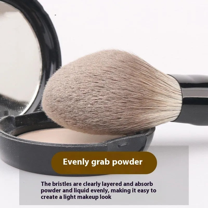 12-piece makeup brush set with wooden handles in portable PU brush roll