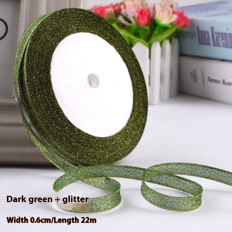 Roll of 0.6cm wide polyester gift ribbon in a choice of colours, with 22 metres per roll.