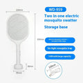 Blue and purple rechargeable electric mosquito swatters for indoor use.