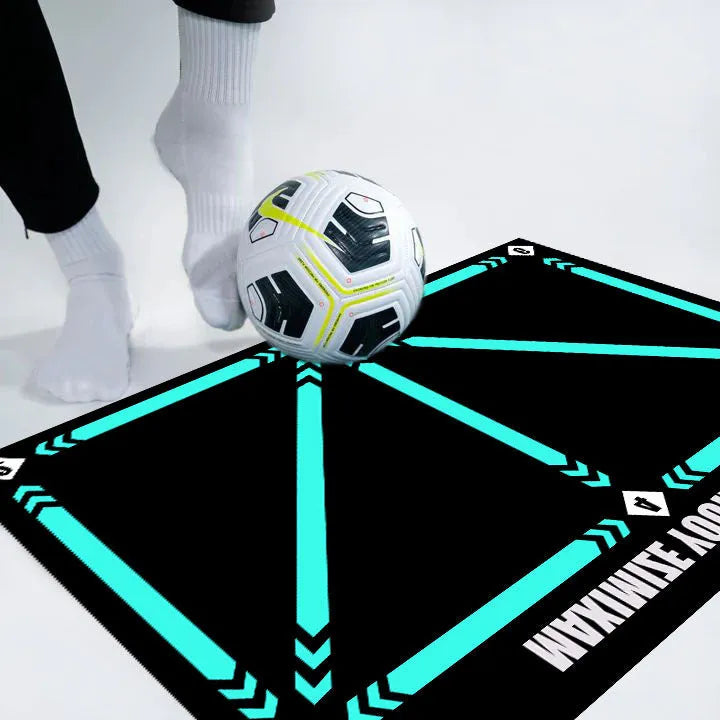 Indoor football training mat in cushion colour for skill practice and footwork drills