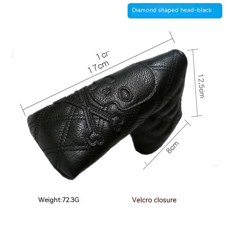 Colourful golf putter sleeve for straight bars with novelty designs and waterproof PU construction