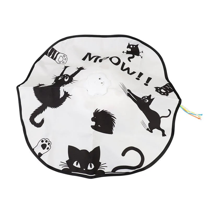 Interactive self-moving cat teaser toy with plastic construction in picture colour