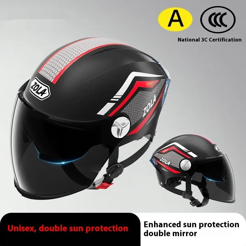 Children's 3C motorcycle half helmet in multiple colour variations with universal sizing