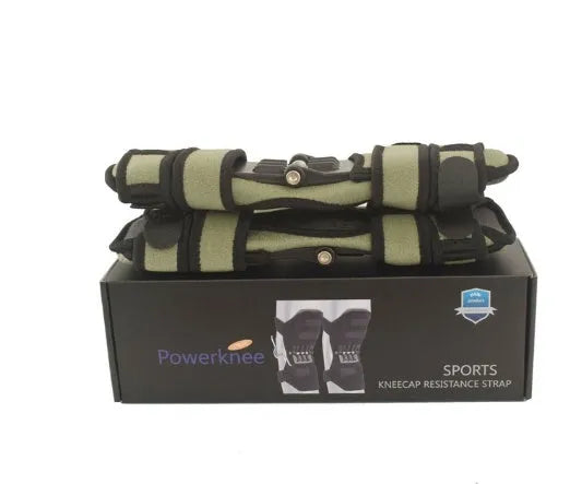 Knee brace with spring mechanism in adjustable design for mountaineering and sports activities